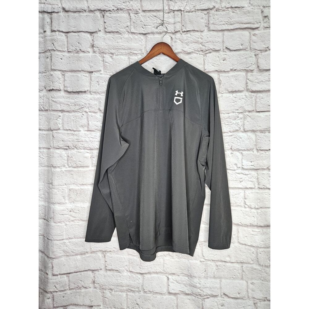 Under Armour XL Baseball Vented Long Sleeve Top Shirt Grey